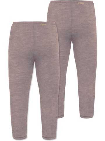 Normani Outdoor Sports 2er Pack Baby Merino Hose mit Füßen in Rosa