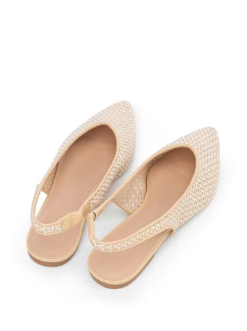 Wittchen Geflochtene Ballerinas Mit Offener Ferse in Beige