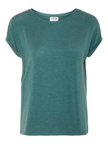 Vero Moda Einfarbiges Rundhals Basic T-Shirt VMAVA in Türkis