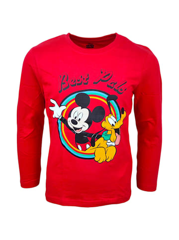 Disney Mickey Mouse Langarmshirt Disney Mickey Mouse in Rot