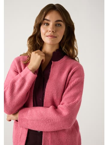 More & More weiche Langarmstrickjacke in berry rose