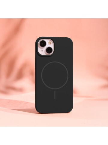 COFI 1453 TFO Silicone Thin Mag kompatibel mit Apple iPhone 15 Pro Max in Schwarz
