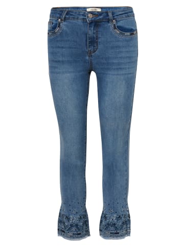 KOROSHI LANGE JEANS GERADE HOSEN in blau