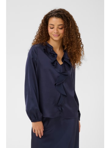 SAINT TROPEZ Langarm-Bluse LodisaSZ Gerade Passform in Eclipse