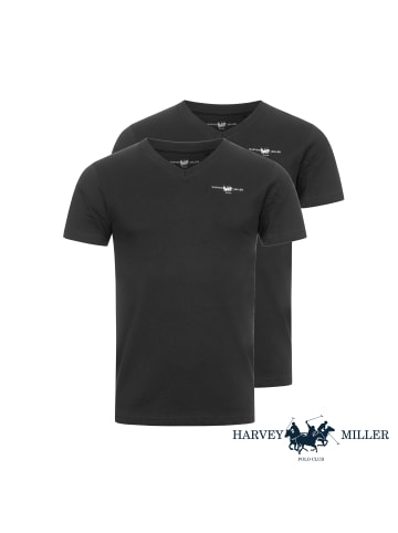 HARVEY MILLER POLO CLUB Harvey Miller 2er Set T-Shirt "Vneck " in Schwarz
