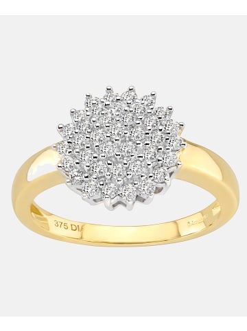 Diamant L'éternel Cluster-Ring aus 375 Gelbgold mit 0.50 Karat Diamant