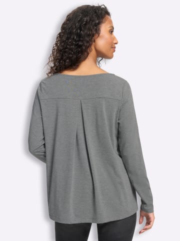 Heine Langarm-Shirt in anthrazit-meliert