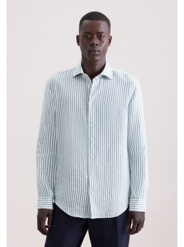 Seidensticker Leinenhemd Slim in Türkis