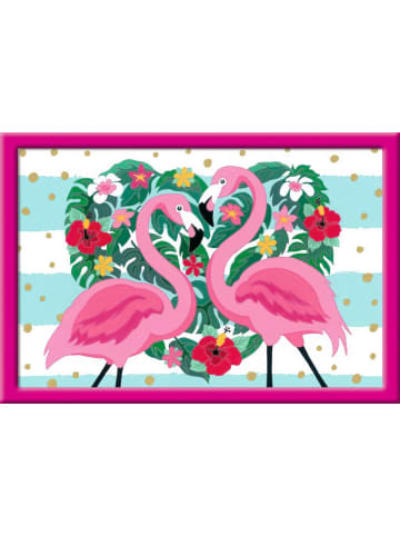 Ravensburger Malprodukte Liebenswerte Flamingos Malen nach Zahlen Kinder Ab 7 Jahre in bunt