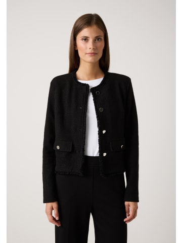 More & More Boucléjersey-Kurzblazer in black