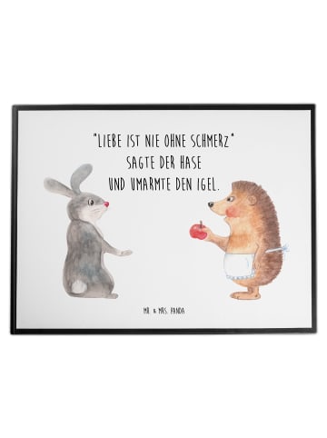 Mr. & Mrs. Panda malunterlage Hase Igel mit Spruch in Weiß