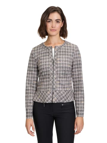 Betty Barclay Kurzblazer mit Reißverschluss in Grau/Beige