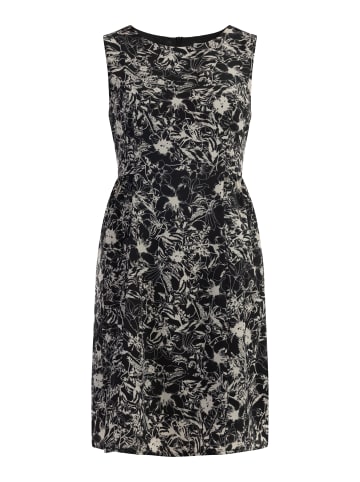 Usha Damen Midikleid Mit Retro-Print in Schwarz Mehrfarbig