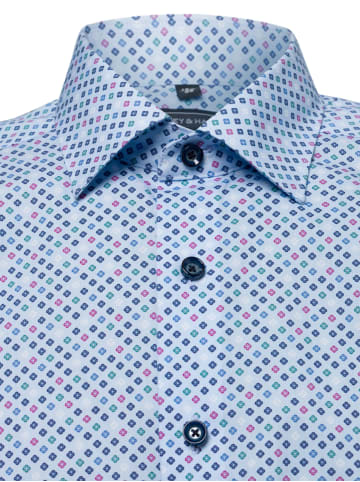 Finshley & Harding Businesshemd in hellblau mehrfarbig - 0006