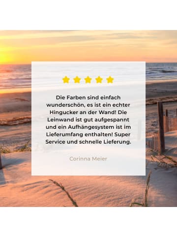 MuchoWow Leinwand bilder Sonnenuntergang Strand (BxH)