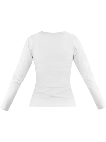 Janice 2 x Damen Langarmshirt Nimes in Weiß