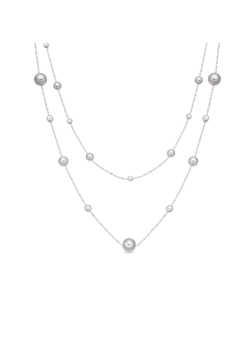 Luxenter Luxenter white pearl necklace with silver finish - Clasow
