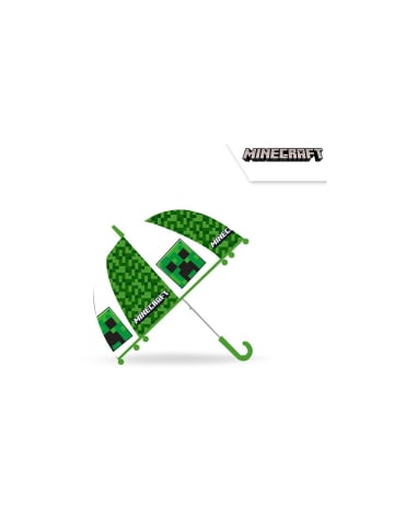 Minecraft Kinderschirm transparent 70cm Regenschirm grün