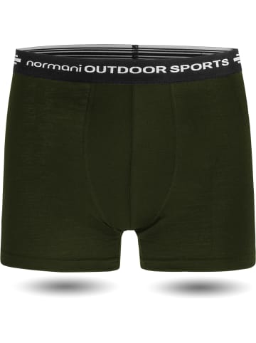 Normani Outdoor Sports 2er Pack Herren Merino Boxershorts Unterhose in Grün