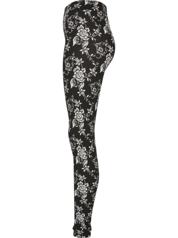 Urban Classics Urban Classics Damen Ladies Soft AOP Leggings in blackrose