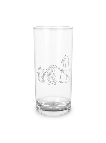 Mr. & Mrs. Panda Glas Pinguin Lagerfeuer ohne Spruch in Transparent