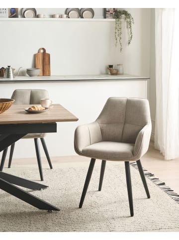 Beliani 2er-Set Esszimmerstuhl TIRANO in Beige