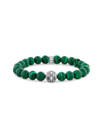 Thomas Sabo Armband Aus Imitiertem Malachit Mit Bead in silber, grün
