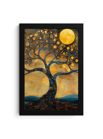 MuchoWow Poster mit Bilderrahmen Orange