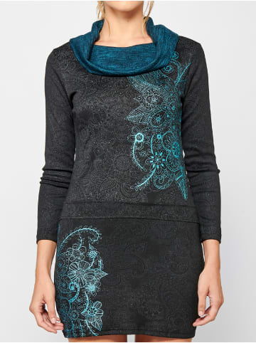 KOROSHI Langärmeliges Kleid in multicolor