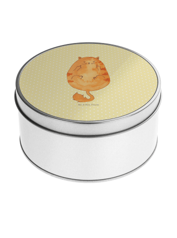 Mr. & Mrs. Panda Kaffeedose Katze Mittelfinger ohne Spruch in Gelb Pastell