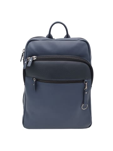 Jump Boston Rucksack 39 cm Leder Laptopfach in blue