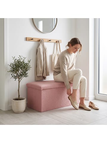 relaxdays Sitzbank in Altrosa - (B)38 x (H)38 x (T)76 cm
