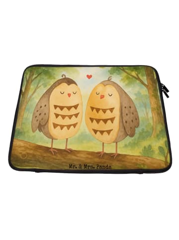 Mr. & Mrs. Panda Notebook Tasche Eulen Liebe Design ohne Spruch in Weiß