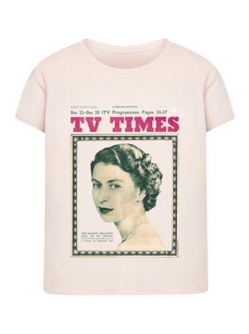 F4NT4STIC Box Tee TV Times Queen Elizabeth II 1957 Cover in pink
