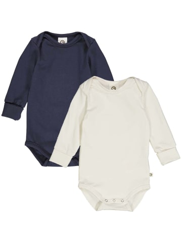 müsli Langarmbody 2er-Pack in cream/nblue