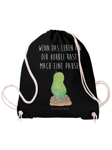 Mr. & Mrs. Panda gymnastiktasche Schildkröte Pause mit Spruch in Schwarz