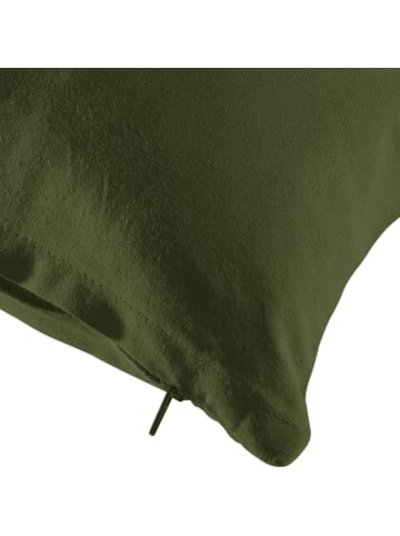 REDBEST Baumwolle Kissenhülle Seattle in dunkelgrün