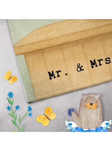 Mr. & Mrs. Panda Gästehandtuch Chef Leidenschaft Design mit Spruch in Weiß