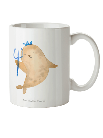 Mr. & Mrs. Panda Plastikbecher Sternzeichen Wassermann ohne Spruch in Weiß