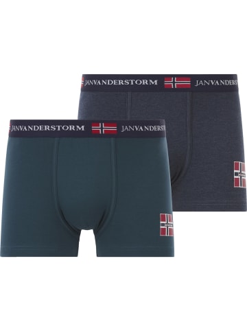 Jan Vanderstorm 2er Pack Retropant TEM in petrol blau