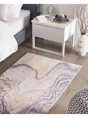 Beliani Kurzflor GEBZE in Bunt/Weiß/Grau - (W) 80 x (H) 0.5 x (L) 150 cm