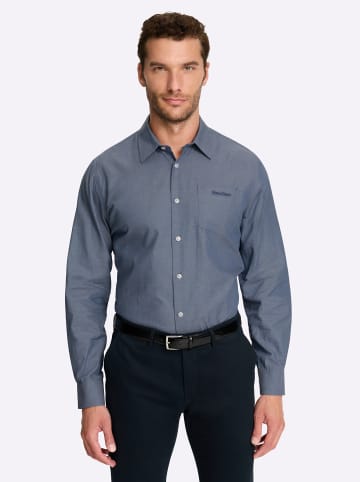 WITT WEIDEN Langarmhemd in rauchblau-meliert