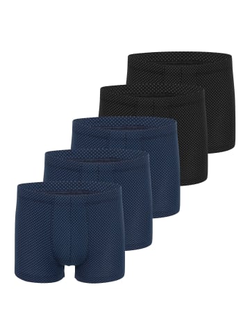 Schiesser Retro Short / Pant Cotton Casual Organic Cotton in Dunkelblau / schwarz