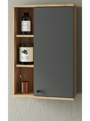 Furn.Design Hängeschrank grau, Evoke Eiche, Badschrank hängend, 51 x 75 cm