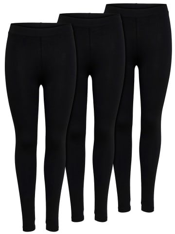 ONLY 3er-Set  Leggings in Schwarz (Black)