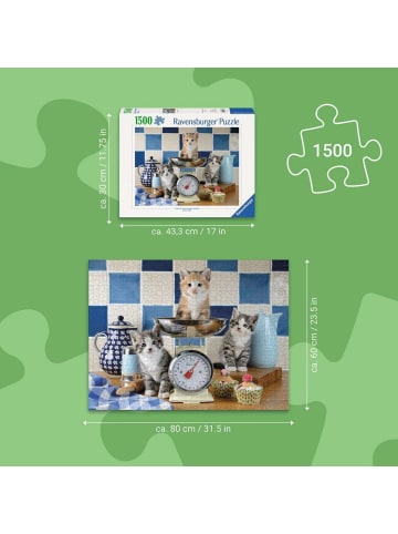 Ravensburger Ravensburger Puzzle 1.500 Teile Kätzchen in der Küche in bunt