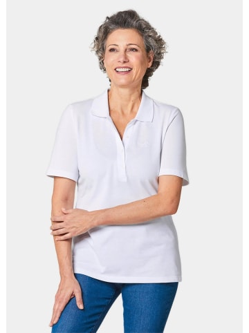 GOLDNER Poloshirt Poloshirt in hochwertiger Pikee-Qualität in weiß