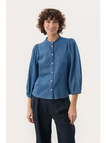 PART TWO Langarm - Hemd NicoliePW Feminine Form in Medium Blue Denim