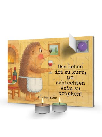 Mr. & Mrs. Panda Duftkerzen Adventskalender Igel Wein Design mit... in Weiß