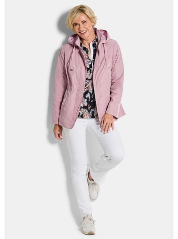 GOLDNER Kurzgröße: Freizeitjacke Outdoor-Jacke mit Kapuze in rosé